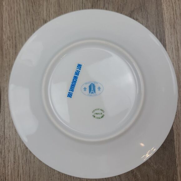 French Home De Limoges France 4 Porcelain Plates with Fruits - Picture 8 of 10